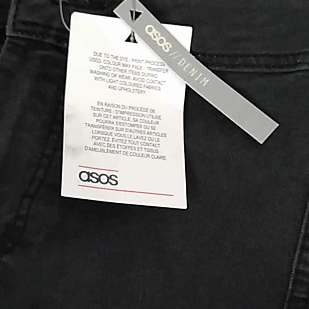 Asos high-waisted black jeans size 26/30 - Picture 3 of 8